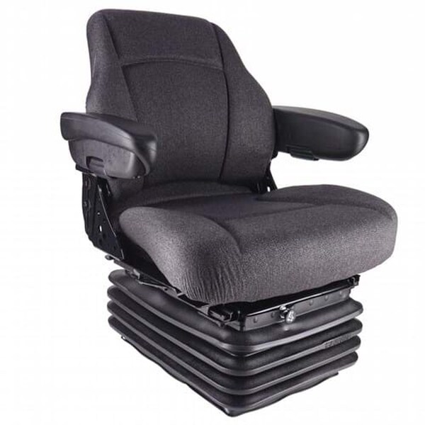 Aftermarket S1999934 Sears Mid Back Seat, Gray Fabric w/Air Suspension, Fits Case IH S1999934-HYC - main